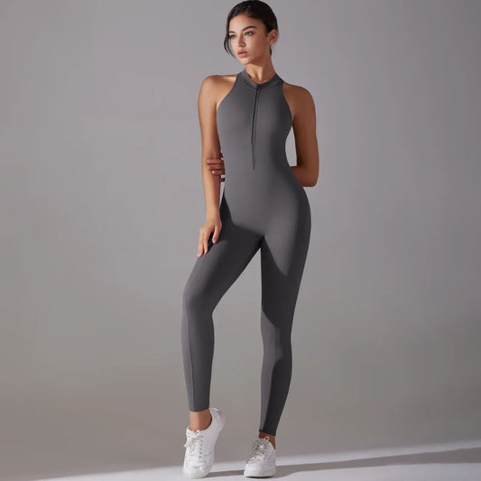 Long Strappy Jumpsuit with Cut-Out Back