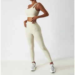 Fitness Set with Bustier Top and Shaping Shorts
