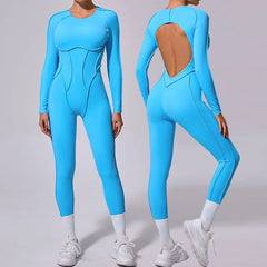 Sports Jumpsuit with Strategic Stitching