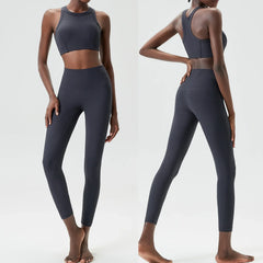 Women’s Fitness Set with Fitted Crop Top and Leggings