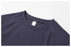 Cropped Fitness with Front Cut-Out and Short Sleeves