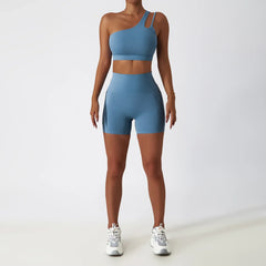 Fitness Set with Racerback Top and Shaping Shorts