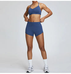 Fitness Top with Thin Straps and V-Neck