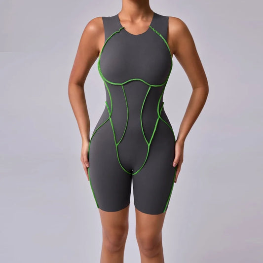 Women's Backless Jumpsuit with Defined Waist
