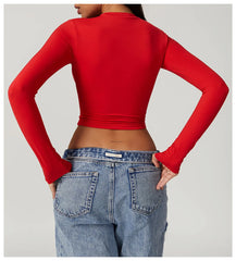 Long Sleeve Fitted Women's Top