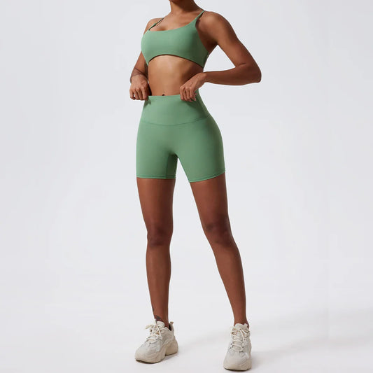High-Waisted Soft Compression Workout Shorts