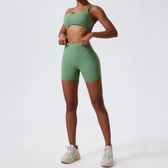 High-Waisted Soft Compression Workout Shorts