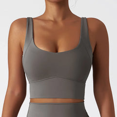 Wide Strap Square Neck Fitness Top