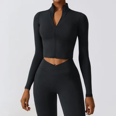 Fitness Set with Zip Jacket and Leggings