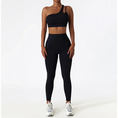 Fitness Set with Racerback Top and Shaping Shorts