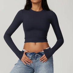 Long Sleeve Fitted Women's Top