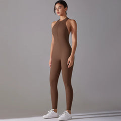 Long Strappy Jumpsuit with Cut-Out Back