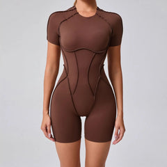 Sports Jumpsuit with Strategic Stitching