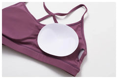 Fitness Set with Cut-Out Top and High-Waisted Leggings
