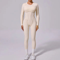 Sports Jumpsuit with Strategic Stitching
