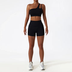 Fitness Set with Racerback Top and Shaping Shorts