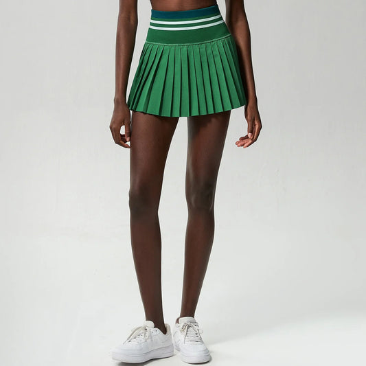 Pleated Skirt with Built-in Shorts and Pocket