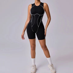 Sports Jumpsuit with Strategic Stitching
