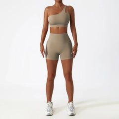 Fitness Set with Racerback Top and Shaping Shorts
