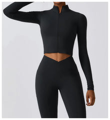 Fitness Set with Zip Jacket and Leggings