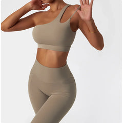 Fitness Set with Racerback Top and Shaping Shorts