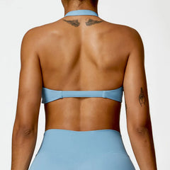 Twisted Front Halter Fitness Top