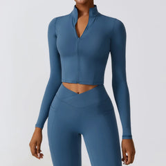Fitness Set with Zip Jacket and Leggings
