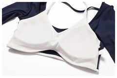 Long Sleeve Fitness Top with Front Cut-Out and Open Back