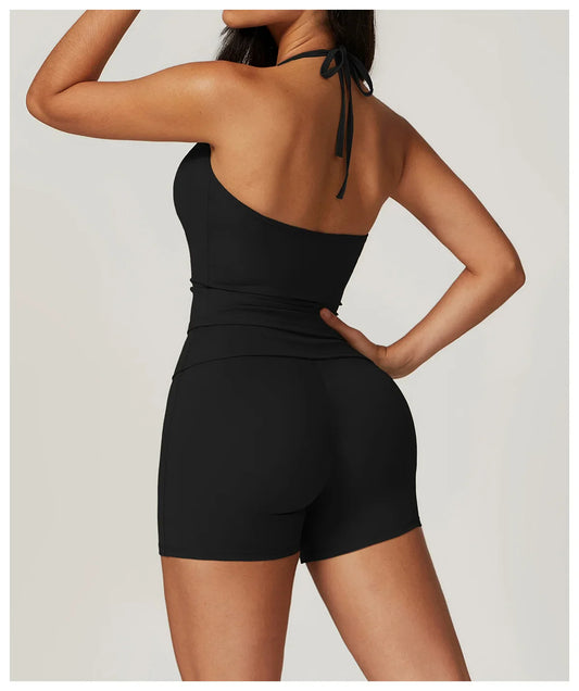 High Waisted Medium Strap Fitness Top