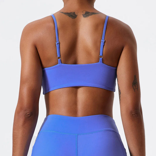 Wide Strapped Front Knot Fitness Top