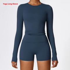 Long Sleeve High Stretch Cropped Fitness Top