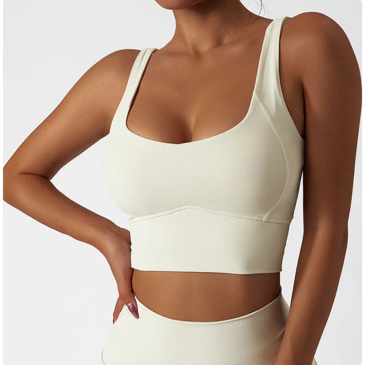 Wide Strap Square Neck Fitness Top