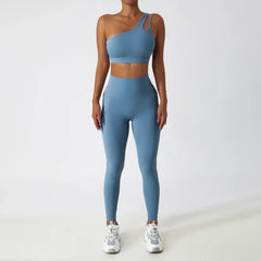 Fitness Set with Racerback Top and Shaping Shorts