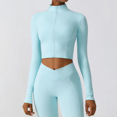 Fitness Set with Zip Jacket and Leggings