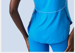 Fitness Tank Top with Round Neck and Straight Cut