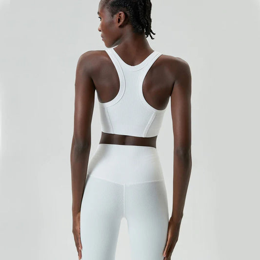 Women’s Fitness Set with Fitted Crop Top and Leggings
