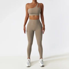 Fitness Set with Racerback Top and Shaping Shorts