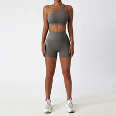 Fitness Set with Racerback Top and Shaping Shorts