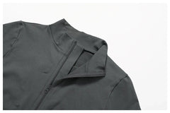 Fitness Top with Zip Front and Long Sleeves