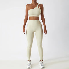 Fitness Set with Racerback Top and Shaping Shorts
