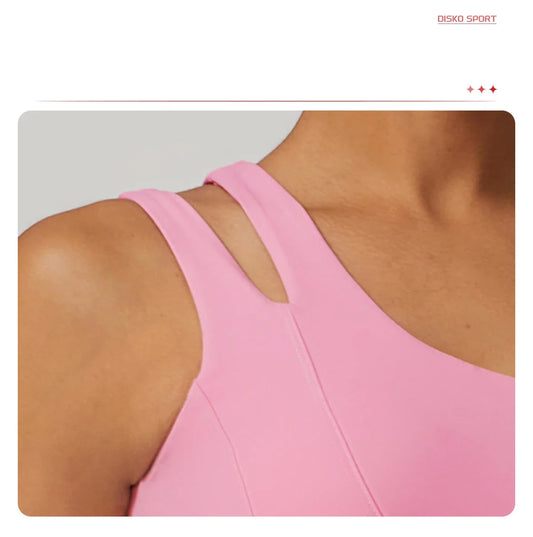 Women’s Fitness Set with One-Shoulder Top and Skirt with Shorts