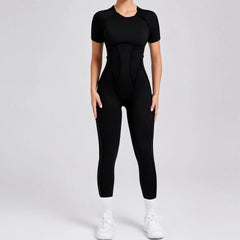 Sports Jumpsuit with Strategic Stitching