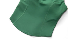 Polo Neck Fitness Top with Racerback Cut