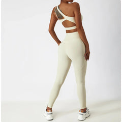 Fitness Set with Bustier Top and Shaping Shorts