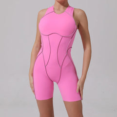Sports Jumpsuit with Strategic Stitching