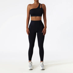 Fitness Set with Racerback Top and Shaping Shorts