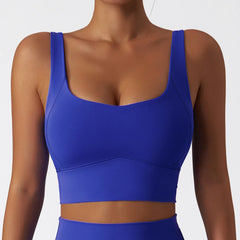 Wide Strap Square Neck Fitness Top