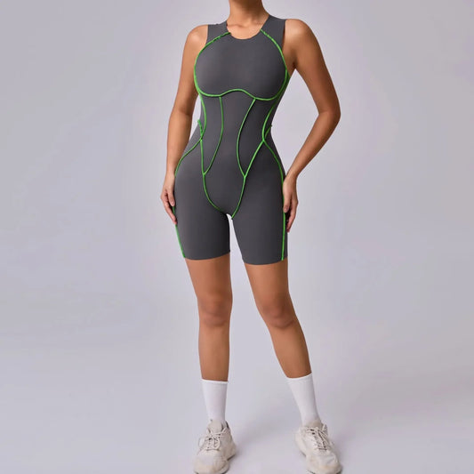 Women's Backless Jumpsuit with Defined Waist