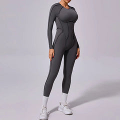 Sports Jumpsuit with Strategic Stitching