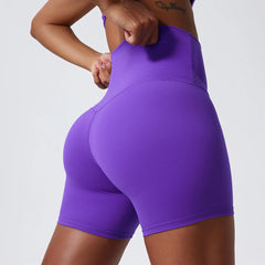 High-Waisted Soft Compression Workout Shorts